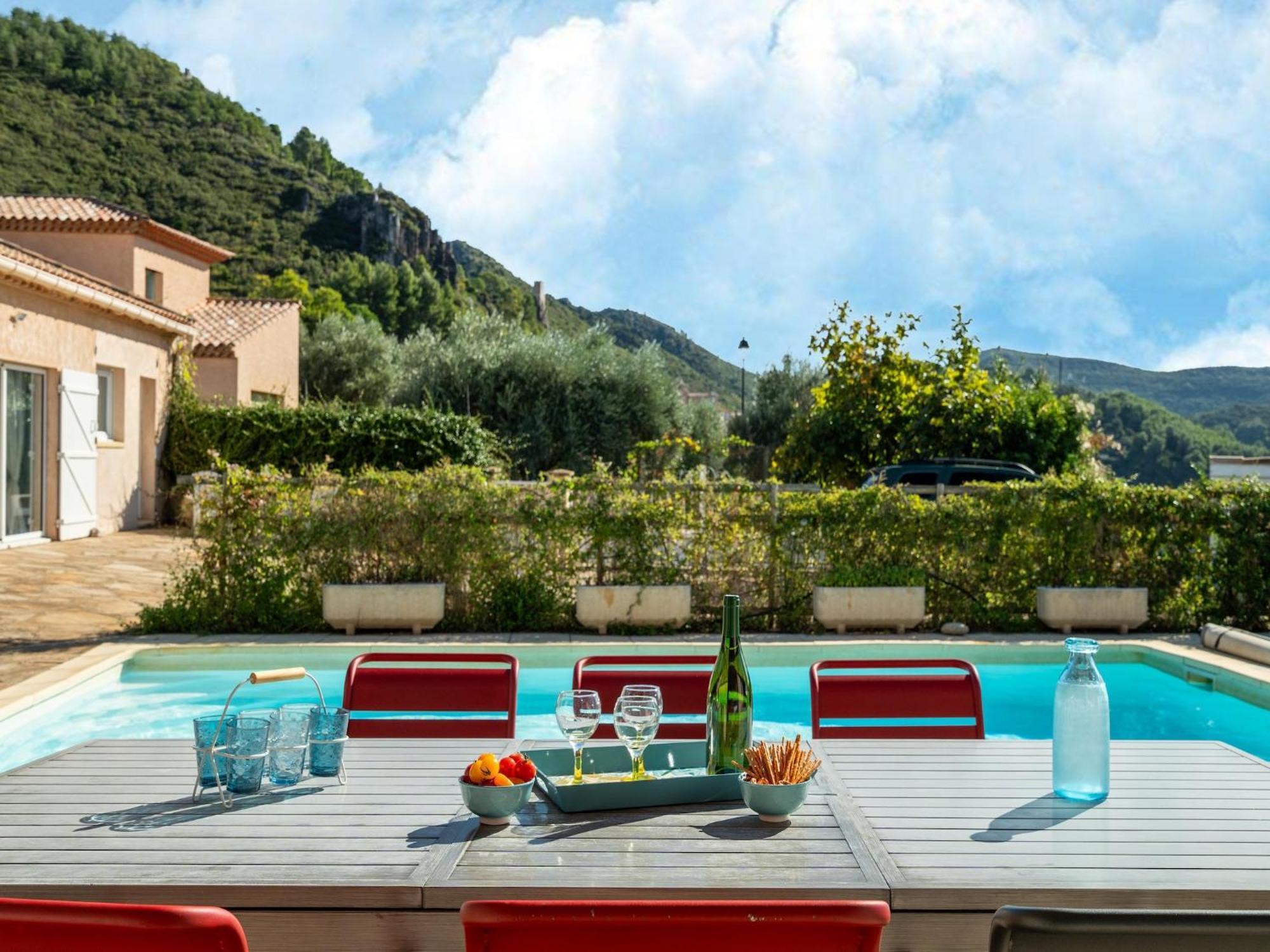 House In The South Of France With Private Pool Villa Roquebrun Bagian luar foto